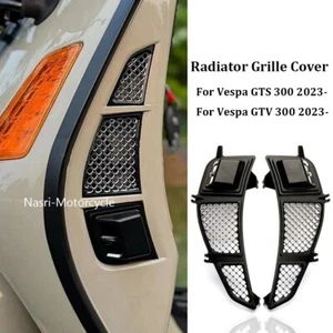 For Vespa GTS300 GTV300 2023 2024 Radiator Guard Grille Cover Protection Black - Foto 1 di 7