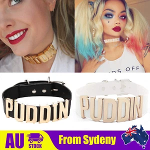 Harley Quinn Puddin Choker Suicide Squad Collar Necklace Halloween Cosplay AU H - Picture 1 of 14