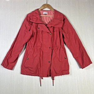 LOFT Ann Taylor Jacket Sz S Coral Pink Utility Anorak Linen Blend Coat - Picture 1 of 10