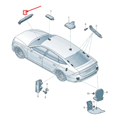 Nuevo Audi RS7 Sportback 4K Tapa Trasera Derecha Amplificador Antena 4K8035225P Foto 1 de 4