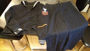 Vintage US Navy Wool Uniform Top Men’s Small As Is Flaws Wear WW2 ? 1930s or 40s - Picture 1 of 17