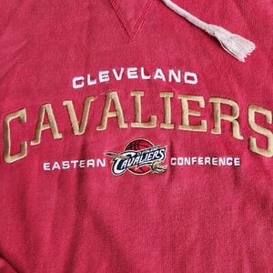 Vtg Cleveland Cavaliers Hoodie Embroidered Eastern Conference Red Med NFL Label - Bild 1 von 9