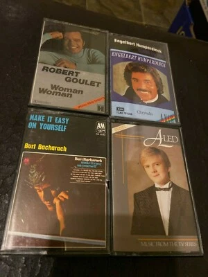 4 cassettes Engelbert Humperdinck Burt Bacharach Aled Jones Robert Goulet pop - Image 1 of 4