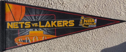 2002 NBA Finals Net vs Lakers Dueling Pennant Cover