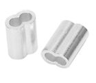 1/4' Aluminum Swage Sleeves for Wire Rope Cable Clip Crimps 25 50 100 200 500PK