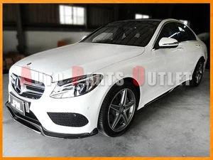 DP2 Style Carbon Fiber Front Bumper add-on Lip For M-BENZ W205 C250 C300 15-17 - Picture 1 of 5