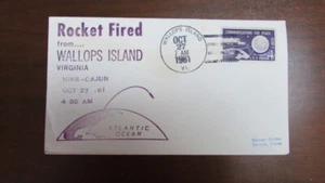 UNITED STATES ROCKET FIRED WALLOPS ISLAND NIKE CAJUN 10-1961 ADDRESSED COVER - Picture 1 of 2