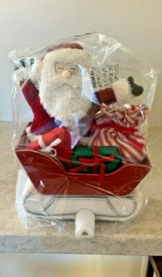 Porta medias trineo de Papá Noel Pottery Barn para niños Navidad  Foto 1 de 3
