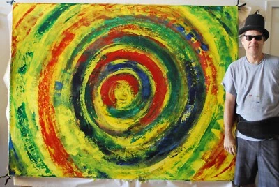 Mark Little, Authentic, original,Painting￼, 81” X 62” Acrylic, Abstract, POP Art - Image 1 of 4