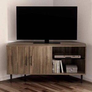 Artiss Corner Entertainment Unit Stand TV Cabinet Open Storage Shelf 120CM - Picture 1 of 8