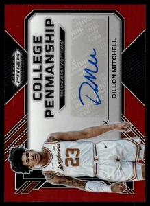 2023-24 Panini Prizm Draft Dillon Mitchell College Pluma Rojo Auto /125 - Imagen 1 de 2