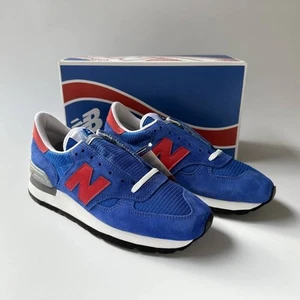 US 8 USA made New Balance M990SB BLUE RED US8 26cm suede limited edition blue re - Picture 1 of 10