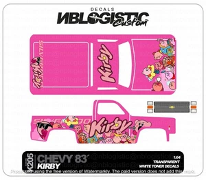 '83 CHEVY SILVERADO Calcomanía WaterSlide Personalizada para Hot Wheels 1/64 a1 - Imagen 1 de 4