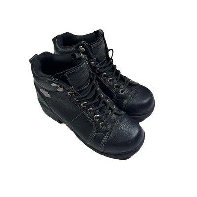 Botas de combate Harley Davidson para mujer talla 6 Tyler 6” motociclista de cuero negro Foto 1 de 4