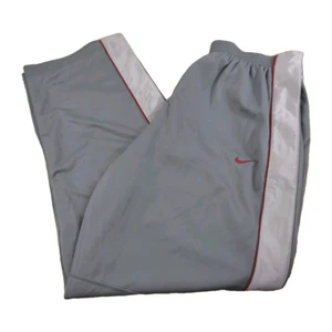 Vintage Nike Tear Away Y2K Warm Up Basketball 3LXT Wide Leg Polyester Pants Gray - Picture 1 of 11