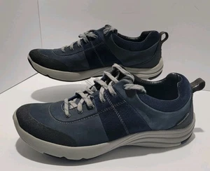 Sneakers Clarks Wave Walk da donna impermeabili in pelle taglia 10M blu navy scarpa - Foto 1 di 10