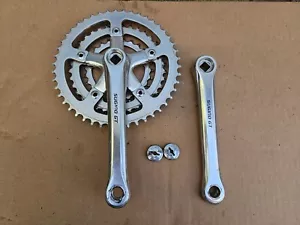 Guarnitura tripla bici vintage Sugino GT mountain bike 175 mm 46/36/26 Giappone miglia basse - Foto 1 di 15