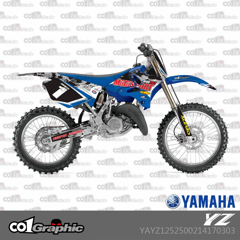 KIT COMPLETO CALCOMANÍAS GRÁFICAS PEGATINAS PARA YAMAHA YZ 125/250 2002-2014 Foto 1 de 1