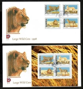 NAMIBIA 1998 Large Wild Cats First Day Covers - Picture 1 of 1
