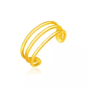 Anillo de tres barras de oro amarillo de 14k - Imagen 1 de 1