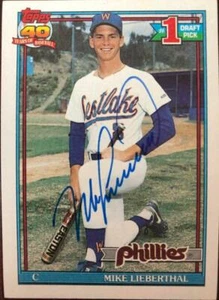 Mike Lieberthal Autographed 1991 Topps #471 - Picture 1 of 1