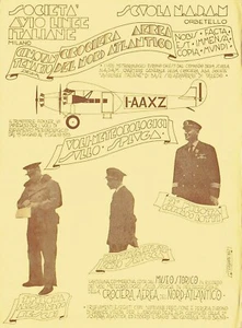 23-23D SOCIETA AVIO LINE ITALIANE MILANO CROCIERA AEREA NORD ATLANTICO ORBETELLO - Bild 1 von 2