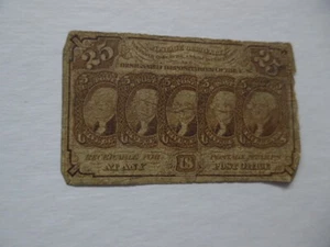 Billete de 25 centavos fraccional 1862 primera edición Washington Fr. 1281 - Imagen 1 de 6