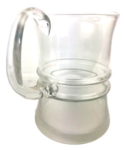 Brocca vetro trasparente vintage 7" base pesante spessore servizio succo acqua bar - Foto 1 di 8