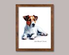 Framed JACK RUSSELL TERRIER Photo Picture Art Illustration - 8x10 or 11x14 (D1)