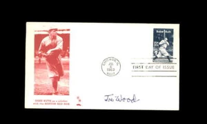 Smokey Joe Wood JSA Signed FDC 1983 First Day Cover Cache Babe Ruth Autograph - Picture 1 of 3