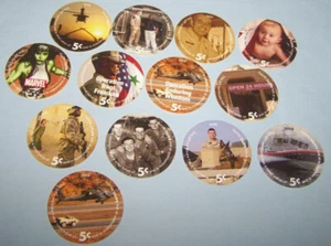  11th print 5 cents set of all 13 AAFES  Pogs 2008  A.U. - Picture 1 of 6