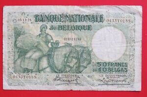 billet 50 francs/10 belgas belg. - morin 43 - 05.11.28