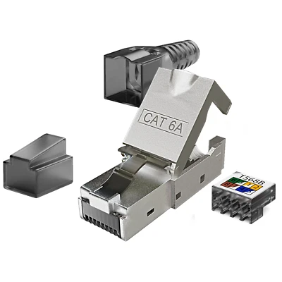 RJ45 Stecker Werkzeuglos LAN Netzwerkstecker Crimp Ethernet Patch Netzwerkkabel - Bild 1 von 4