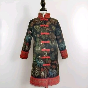 Exquisite Antique Intricate Chinese Coat Cotton Hand Embroidered Robe Sz S or M - Picture 1 of 7