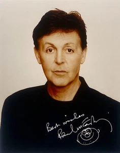 Beatles Paul McCartney Fan Club Promo Card Facsimile Signature Autograph - Imagen 1 de 4