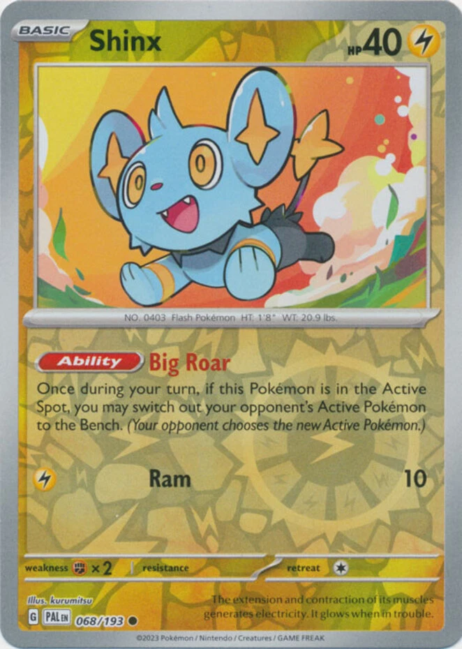 x4 Shinx - 068/193 - Common - Reverse Holo Pokemon SV02 Paldea Evolved M/NM - Image 1 of 1