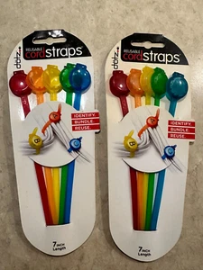 Lot of 2 Dotz Colored Cable Cord Straps Ties - Picture 1 of 2