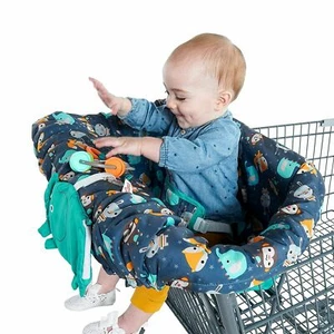 Bright Starts Ultra Cozy Shopping Cart or High Chair Cover, Animal Pattern - Picture 1 of 3