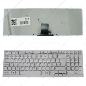 Teclado Español para Sony Vaio VPC-EB15 VPCEB27EC VPCEB25EC Blanco con marco - Imagen 1 de 5