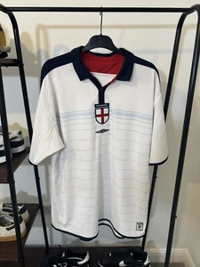 England Umbro Home Football Shirt 2003-2005 Euro 2004 Reversible Mens XXL VGC - Picture 1 of 13