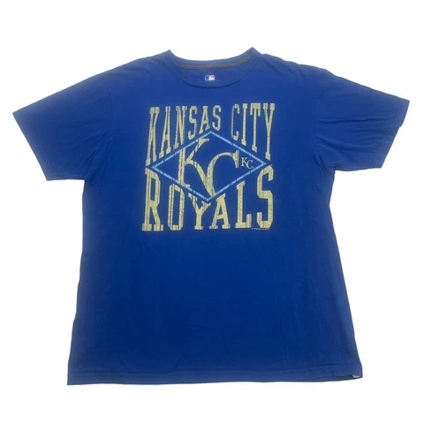 Kansas City Royals Shirt Mens XL Blue Ring Spun Soft Short Sleeve MLB Baseball Cover