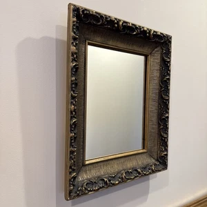Vintage Gold Wall Gilded Framed Mirror with intricate Design 16 3/4" X 13 1/2" - Picture 1 of 10