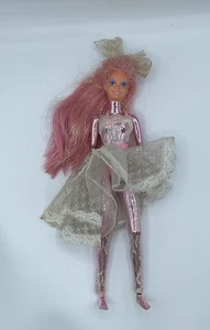 Mattel 1986 Barbie SPECTRA Lacy Spacy SHIMMERONS abito originale, rosa fiocco - Foto 1 di 5