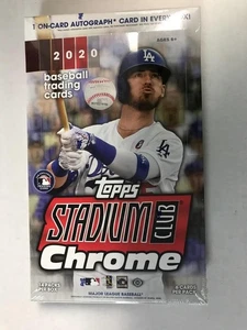 2020 Topps Stadium Club Chrome Baseball Factory Sealed Hobby Box - Picture 1 of 1