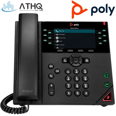 Telefone LCD Bluetooth HP Poly VVX 450 12 linhas Gigabit HD IP PoE 2200-48840-025 NOVO - Imagem 1 de 4