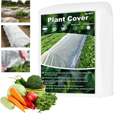 Cubiertas para plantas de 7 X 17 pies protección contra la congelación - mantas contra escarcha de 1,2 oz/yd² para exteriores Foto 1 de 4