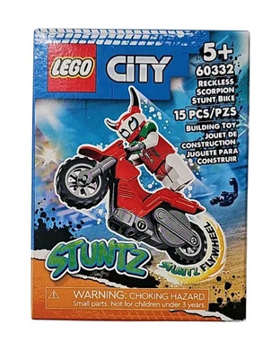 Lego City Stuntz Reckless Scorpion Stunt Bike #60332 New Sealed  - Image 1 of 2