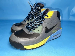 Stivali Nike Air Max 90 (GS) giovani taglia 6 anni RARI 317219-001 blu/grigio - Foto 1 di 8