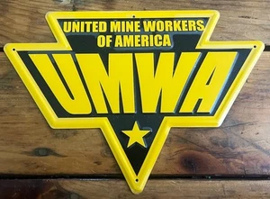 United Mine Workers Of America UMWA Fraternal Blechschild - Bild 1 von 6