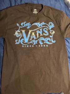 Official Vans Brown T-Shirt Men's Size Medium - Picture 1 of 11